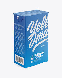 Download Milk Box Mockup Half Side High Angle Shot In Box Mockups On Yellow Images Object Mockups