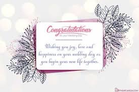 Here's to a long and happy marriage! Make Your Own Wedding Congratulations Card Images