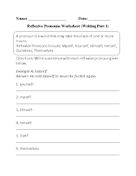 Pronouns Worksheets Reflexive Pronouns Worksheets Pronoun Worksheets Reflexive Pronoun Relative Pronouns