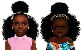 Alicia Hair Sims 4 Cc Custom Content Black Kids Toddler Child Hairstyle Black Simmer African Toddler Hair Sims 4 Sims 4 Black Hair Sims 4 Afro Hair