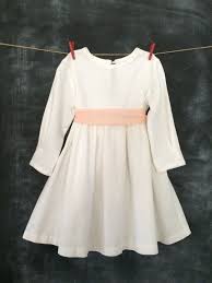 Girls White Linen Dress Toddler Linen Party Dress Long Sleeve White Linen Baby Dress Full Gathered Twirly Ski Toddler Dress White Linen Dresses Twirly Skirt