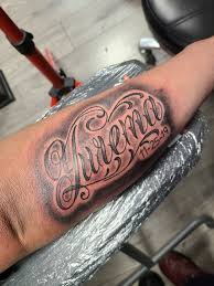 California name tattoo on right arm. Tattoo Uploaded By Kelly Donovan Lettering 1551007 Tattoodo