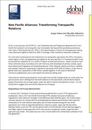 • tpp deal struck after final, brutal hours of negotiations • hailed as the biggest deal of a generation • has power to affect 40 per cent of world's economy • nz dairy sector is disappointed • tariffs on 93. New Pacific Alliances Transforming Transpacific Relations