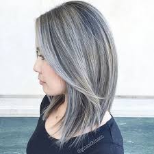 60 Shades Of Grey Silver And White Highlights For Eternal Youth Gray Balayage Blending Gray Hair Transition To Gray Hair