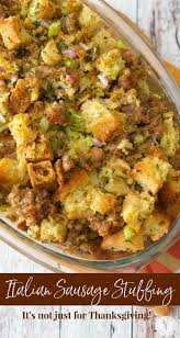 Italian Sausage Bread Stuffing Recipe In 2020 Thanksgiving Recipes Side Dishes Sausage Bread Italian Sausage