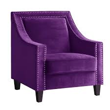 trista 30 6 wide velvet armchair purple furniture purple accent chair accent chairs