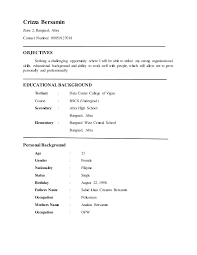 Resume for filipino applicants for canadian employers. Resume