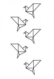 Best Bird Origami Table 20 Ideas Bird Ideas Origami Origamioiseau Table Kus Cizimleri Tape Art Monochrome