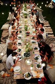 Dinner is not what you do in the evening before something else. Outdoor Entertaining Ideas By Eye Swoon Dinner Party 100 Layer Cake
