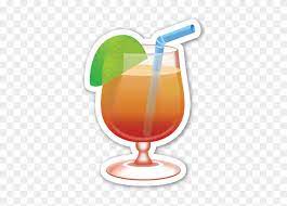 Tropical Drink Png Orange Juice Emoji Tropical Drink Emoji Png Free Transparent Png Clipart Images Download