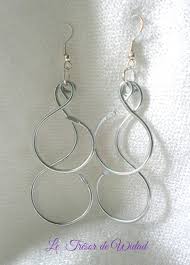 Boucles D Oreilles Fil Aluminium 1 Mm Boucles D Oreille Par Le Tresor De Widad Bijoux En Fil De Fer Bijoux Fil D Alu Boucles