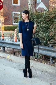 The Kate Kendi Everyday Navy Dress Outfits Blue Dress Outfits Winter Dress Outfits