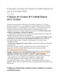 52/2016 privind aprobarea calculatorului pentru determinarea deducerilor personale lunare pentru contribuabilii (4) din constitutia rominiei,guvernul rominiei adopta prezenta ordonanta de urgenta.art. Contestati Cesiunea De Creanta