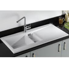dream 1.5 bowl white ceramic kitchen sink