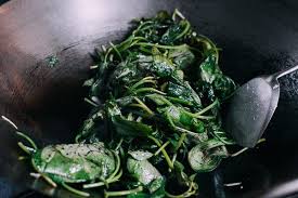 Yam Leaves Stir Fried Sweet Potato Leaves Recipe Sweet Potato Leaves Sweet Potato Stir Fry Sweet Potato Fries