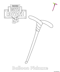 Coloriage Fortnite Balloon Pickaxe Item A Imprimer Coloriage Cahier De Dessin Dessin Gratuit