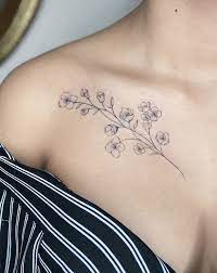 Beautiful Simple Jasmine Flowers Tattoo Tattoos Clavicle Tattoo Line Tattoos