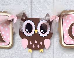 Owl Baby Shower Banner Its A Girl Banner Por Nancysbannerboutique Owl Baby Shower Baby Birthday Party Girl Baby Girl Birthday Theme