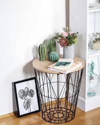 Tifmys Wire Basket Table With Ikea Cacti And Monstera Print Garance Dore Love X Style X Life Decor Home Decor Furniture Home Decor