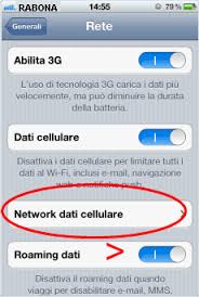 The 'from' here means, the mobile data service pro. Configurazioni Rabona Mobile