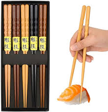 What do you need to look for when buying chopsticks? Amazon Com Omytea 5 Pairs Chopsticks Reusable Japanese Wooden Chopsticks Gift Sets 8 9 Inch 22 5cm For Sushi Noodles Rice Camping Travel Natural Wood Flatware