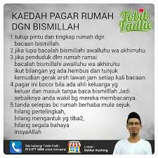 Ayat ruqyah pengusir jin, pagar rumah, pagar diri. Kaedah Pagar Rumah Dengan Bismillah Elak Dari Dimasuki Syaitan