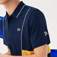 Men's sport novak djokovic printed breathable polo shirt. Men S Sport Tech Pique Polo Novak Djokovic Collection Lacoste Polo Mens Polo Shirts Golf Shirts