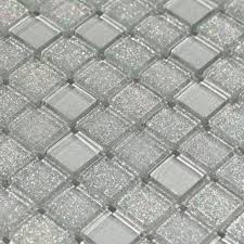 Shiny Gray Mix Glass Mosaic Floor Decor Sparkle Tiles Glitter Bathroom Mosaic Glass