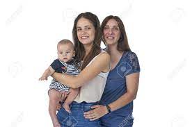 Lesbian Love, Young Lesbian Mothers With Their Baby. Homosexual Family  Stock Photo, Picture and Royalty Free Image. Image 125263969.