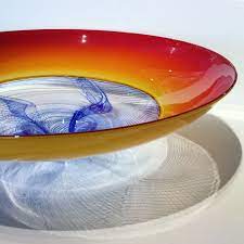 Hand Blown Glass Centerpiece Bowl Glass Blowing Hand Blown Glass Hand Blown Glass Art