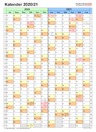 2021 kalender i excel regneark format kalender 2021 gratis download. Halbjahreskalender 2020 2021 Als Excel Vorlagen Zum Ausdrucken