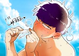 yano matu, matsuno ichimatsu, osomatsu-kun, osomatsu-san, osomatsu  (series), 10s, 1boy, blush, condom, cum, male focus, outdoors, sky, solo,  sweat - Image View - | Gelbooru - Free Anime and Hentai Gallery