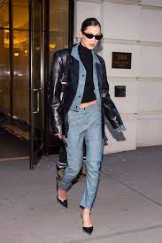 10 Bella Hadid Approved Leather Jackets To Top Off Your Spring Look Bella Hadid Outfits Bella Hadid Style Hadid Style