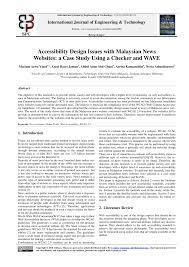 Human rights violations occur on a daily basis in malaysia. Pdf Accessibility Design Issues With Malaysian News Websites A Case Study Using A Checker And Wave