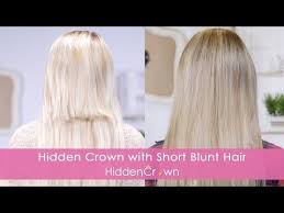 Blending With Short Blunt Hair Hidden Crown Youtube Short Blunt Hair Hair Extensions For Short Hair Short Hair Tutorial