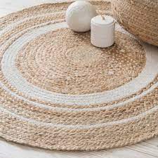 Webkarpet ist der einzige webshop in den niederlanden, der die möglichkeit bietet, den außenbereich vollständig abzudecken und anzupassen. Runder Teppich Aus Weisser Baumwolle Und Jute D 90 Cm Leigh Maisons Du Monde
