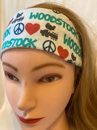Woodstock Sweatband Woodstock, 1969 Headband Peace Love Music