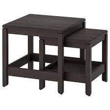 Ikea coffee table set of 2. Havsta Nest Of Tables Set Of 2 Dark Brown Ikea