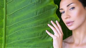 Beautiful Woman Face with Natural Nude Make-up