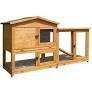 oem outdoor waterproof wooden rabbit hutch with pull out tray from www.amazon.com