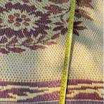 Reversible Woven Floral Outdoor Mat from Fiji