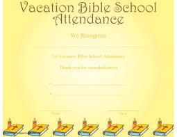 · give vbs attendees a special certificate. Vacation Bible School Attendance Certificate Printable Certificate