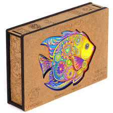 Wooden Jigsaw Puzzle Shining Fish Wooden Jigsaw Puzzles Wooden Jigsaw Shape Puzzles