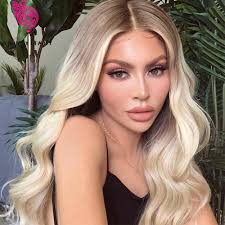 There is no doubt about that, so think twice whether you are ready for such hard for a softer version of platinum blonde highlights, you can opt for a brown to blonde ombre hairstyle. Blonde Wig Ombre Synthetic Lace Front Wigs For Women Brown Roots Natural Wavy Long Light Blonde Platinum Wig Heat Ok 24 Synthetic Lace Wigs Aliexpress
