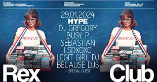 HYPE: DJ Gregory, Busy P, SebastiAn, LSDXOXO, Legit Girl DJ at Rex Club,  Paris