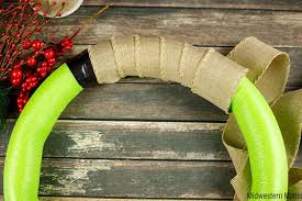 Download Diy Christmas Wreath From A Pool Noodle PSD Mockup Templates