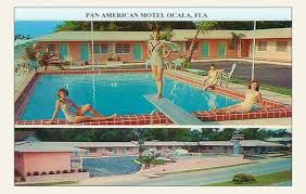 Vintage Motel Postcards With Swimming Pools Ca 1949 Motel Ocala Century Hotel