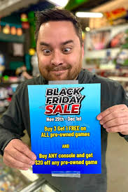 BLACK FRIDAY SALES @retroricksgamepoint will be Nov 29th-Dec 1st! Buy 3  pre-owned games get 1 free (any value!) & Buy any Console/Handheld get $20  off any pre-owned game!