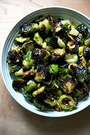 Roasted Brussels Sprouts With Manchego Almonds Alexandra S Kitchen Recipe Roasted Brussel Sprouts Brussel Sprouts Vegetable Sides