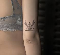 This unfinished geometric tattoo will. Elbow Tattoo Ideas Popsugar Beauty